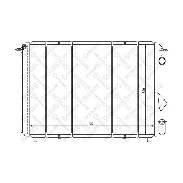 Radiatorius, variklio aušinimas STELLOX 10-25231-SX