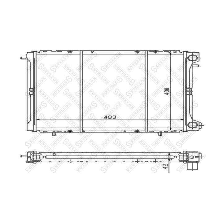 Radiatorius, variklio aušinimas STELLOX 10-25232-SX