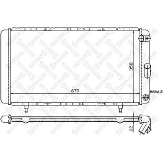 Radiatorius, variklio aušinimas STELLOX 10-25233-SX