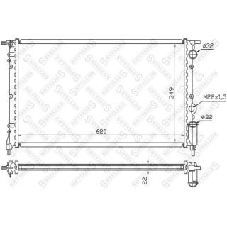 Radiatorius, variklio aušinimas STELLOX 10-25235-SX