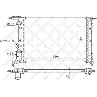 Radiatorius, variklio aušinimas STELLOX 10-25236-SX