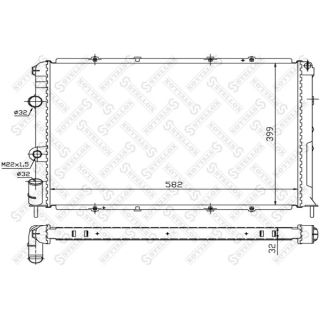 Radiatorius, variklio aušinimas STELLOX 10-25237-SX