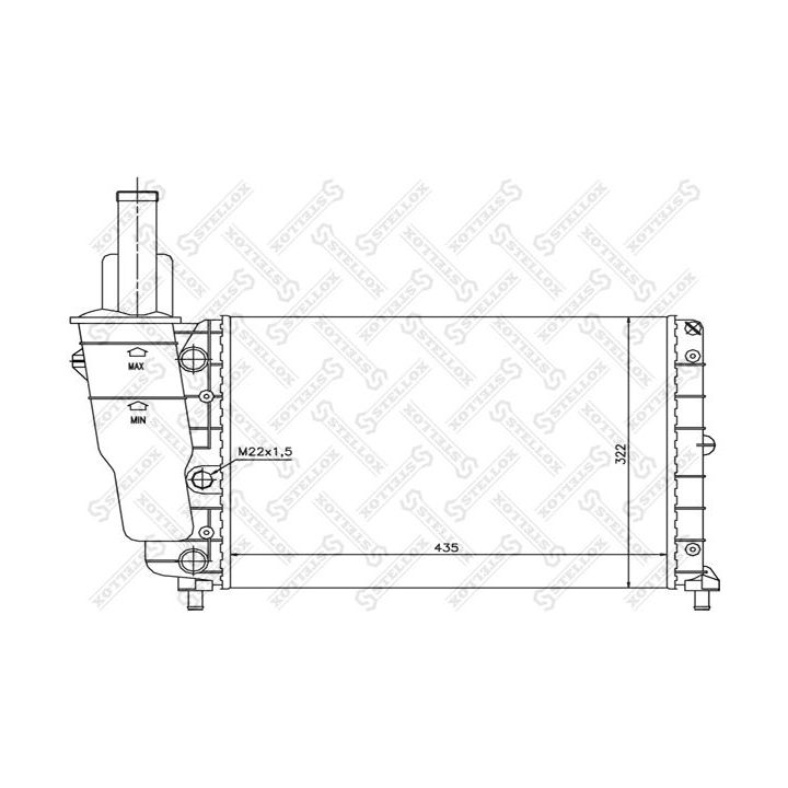 Radiatorius, variklio aušinimas STELLOX 10-25255-SX