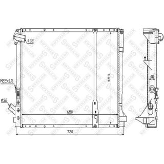 Radiatorius, variklio aušinimas STELLOX 10-25273-SX