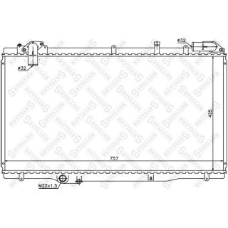 Radiatorius, variklio aušinimas STELLOX 10-25274-SX