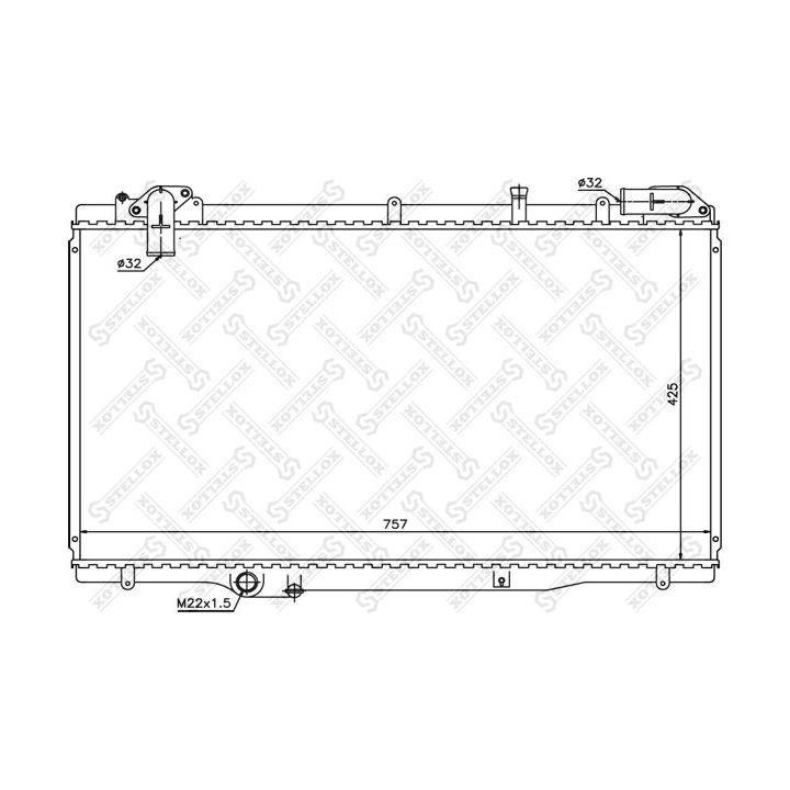 Radiatorius, variklio aušinimas STELLOX 10-25274-SX