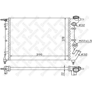 Radiatorius, variklio aušinimas STELLOX 10-25293-SX