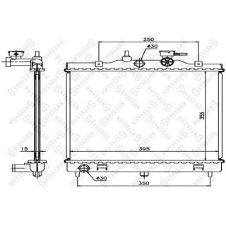 Radiatorius, variklio aušinimas STELLOX 10-25298-SX