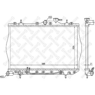 Radiatorius, variklio aušinimas STELLOX 10-25302-SX