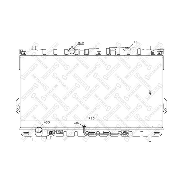 Radiatorius, variklio aušinimas STELLOX 10-25305-SX