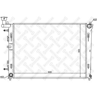 Radiatorius, variklio aušinimas STELLOX 10-25309-SX
