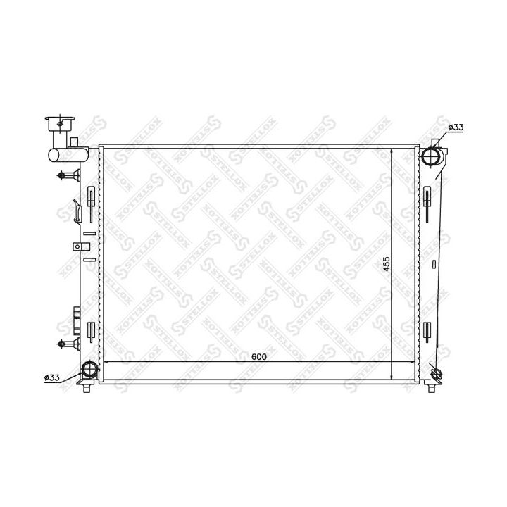 Radiatorius, variklio aušinimas STELLOX 10-25309-SX