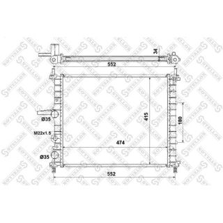 Radiatorius, variklio aušinimas STELLOX 10-25331-SX