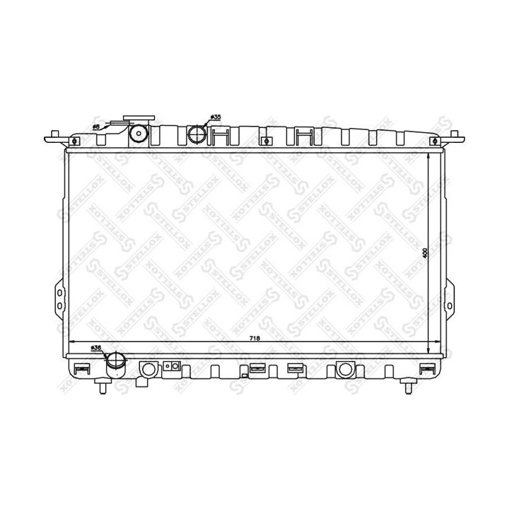 Radiatorius, variklio aušinimas STELLOX 10-25344-SX