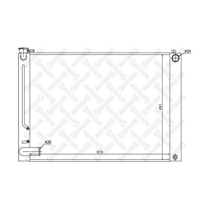 Radiatorius, variklio aušinimas STELLOX 10-25363-SX
