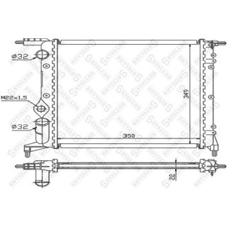 Radiatorius, variklio aušinimas STELLOX 10-25371-SX