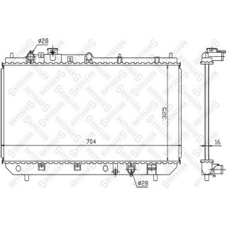 Radiatorius, variklio aušinimas STELLOX 10-25377-SX