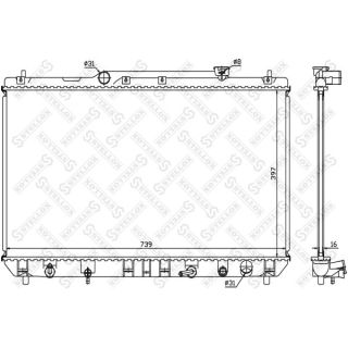 Radiatorius, variklio aušinimas STELLOX 10-25383-SX