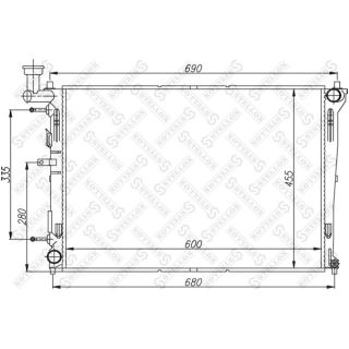 Radiatorius, variklio aušinimas STELLOX 10-25385-SX