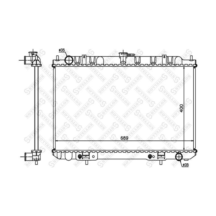 Radiatorius, variklio aušinimas STELLOX 10-25397-SX