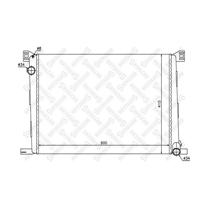 Radiatorius, variklio aušinimas STELLOX 10-25408-SX