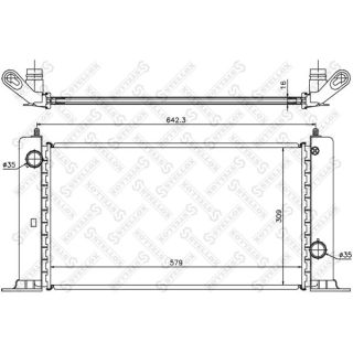 Radiatorius, variklio aušinimas STELLOX 10-25411-SX