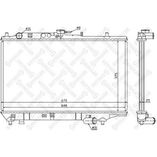 Radiatorius, variklio aušinimas STELLOX 10-25430-SX
