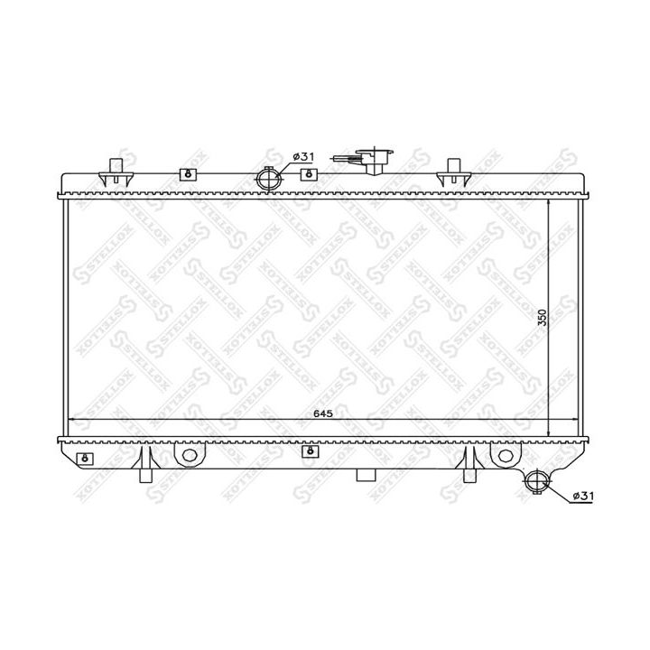 Radiatorius, variklio aušinimas STELLOX 10-25469-SX