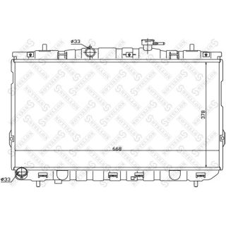 Radiatorius, variklio aušinimas STELLOX 10-25472-SX