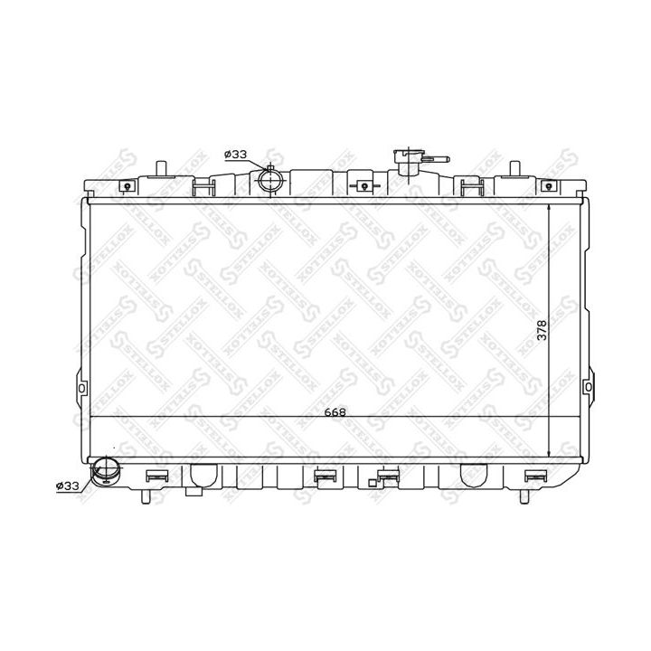Radiatorius, variklio aušinimas STELLOX 10-25472-SX