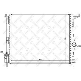 Radiatorius, variklio aušinimas STELLOX 10-25473-SX