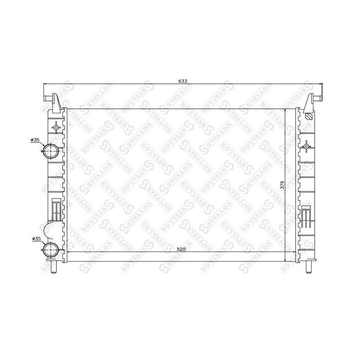 Radiatorius, variklio aušinimas STELLOX 10-25699-SX