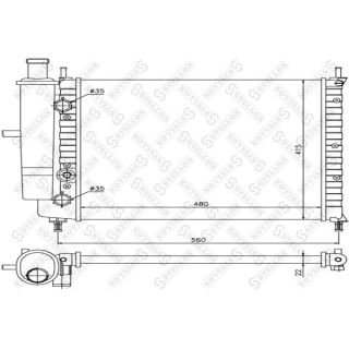 Radiatorius, variklio aušinimas STELLOX 10-25717-SX