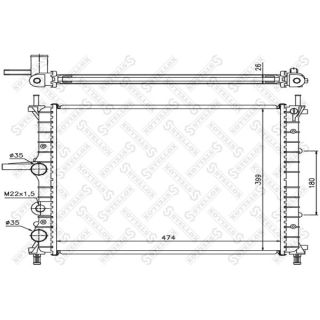 Radiatorius, variklio aušinimas STELLOX 10-25727-SX