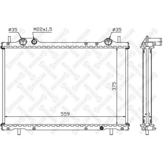 Radiatorius, variklio aušinimas STELLOX 10-25730-SX