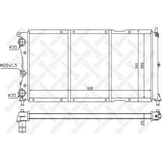 Radiatorius, variklio aušinimas STELLOX 10-25739-SX