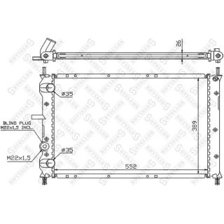 Radiatorius, variklio aušinimas STELLOX 10-25756-SX