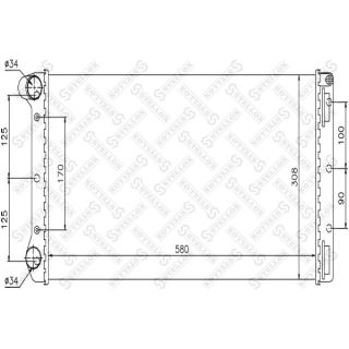 Radiatorius, variklio aušinimas STELLOX 10-25767-SX