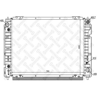 Radiatorius, variklio aušinimas STELLOX 10-25775-SX