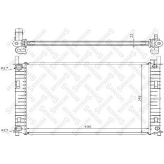 Radiatorius, variklio aušinimas STELLOX 10-25781-SX