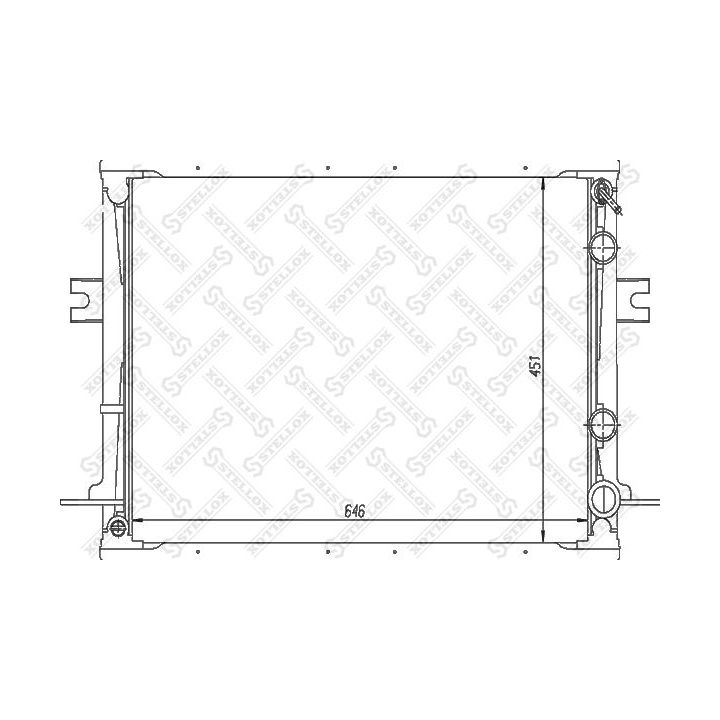 Radiatorius, variklio aušinimas STELLOX 10-25827-SX