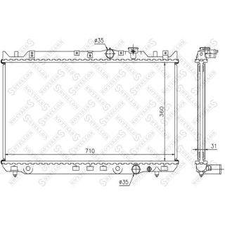 Radiatorius, variklio aušinimas STELLOX 10-25841-SX