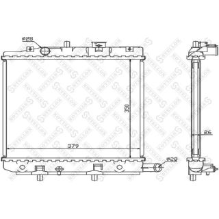 Radiatorius, variklio aušinimas STELLOX 10-25847-SX