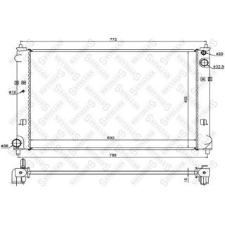 Radiatorius, variklio aušinimas STELLOX 10-25855-SX