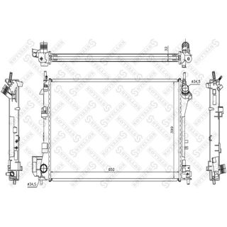 Radiatorius, variklio aušinimas STELLOX 10-26000-SX