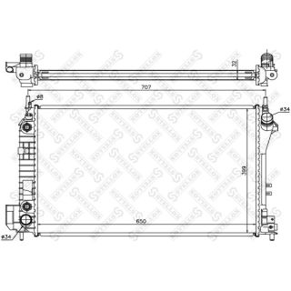 Radiatorius, variklio aušinimas STELLOX 10-26001-SX
