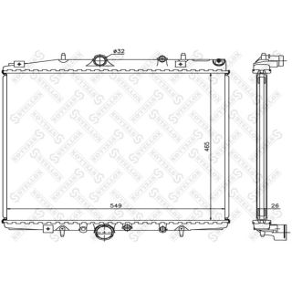 Radiatorius, variklio aušinimas STELLOX 10-26132-SX