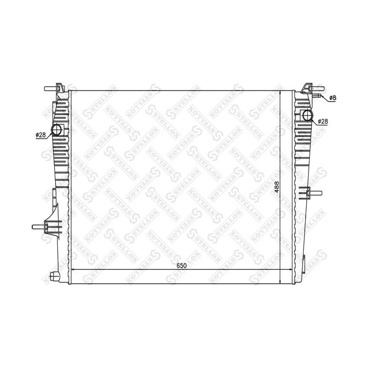 Radiatorius, variklio aušinimas STELLOX 10-26160-SX