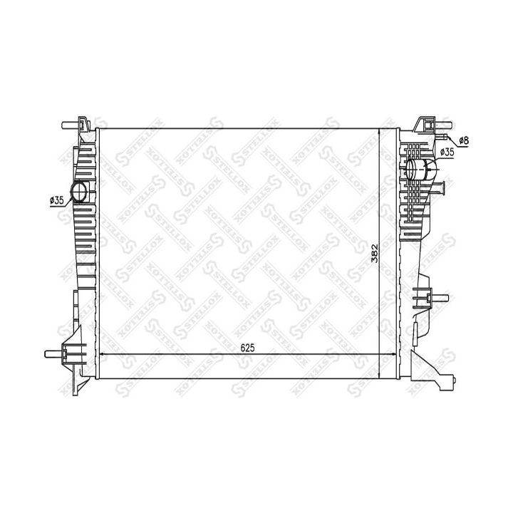 Radiatorius, variklio aušinimas STELLOX 10-26162-SX