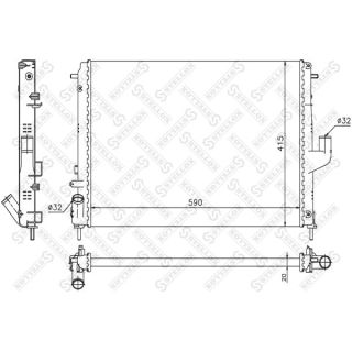 Radiatorius, variklio aušinimas STELLOX 10-26163-SX